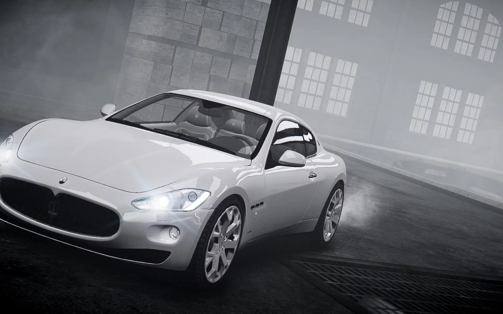 туман, чб, машина, maserati gt, gta 4