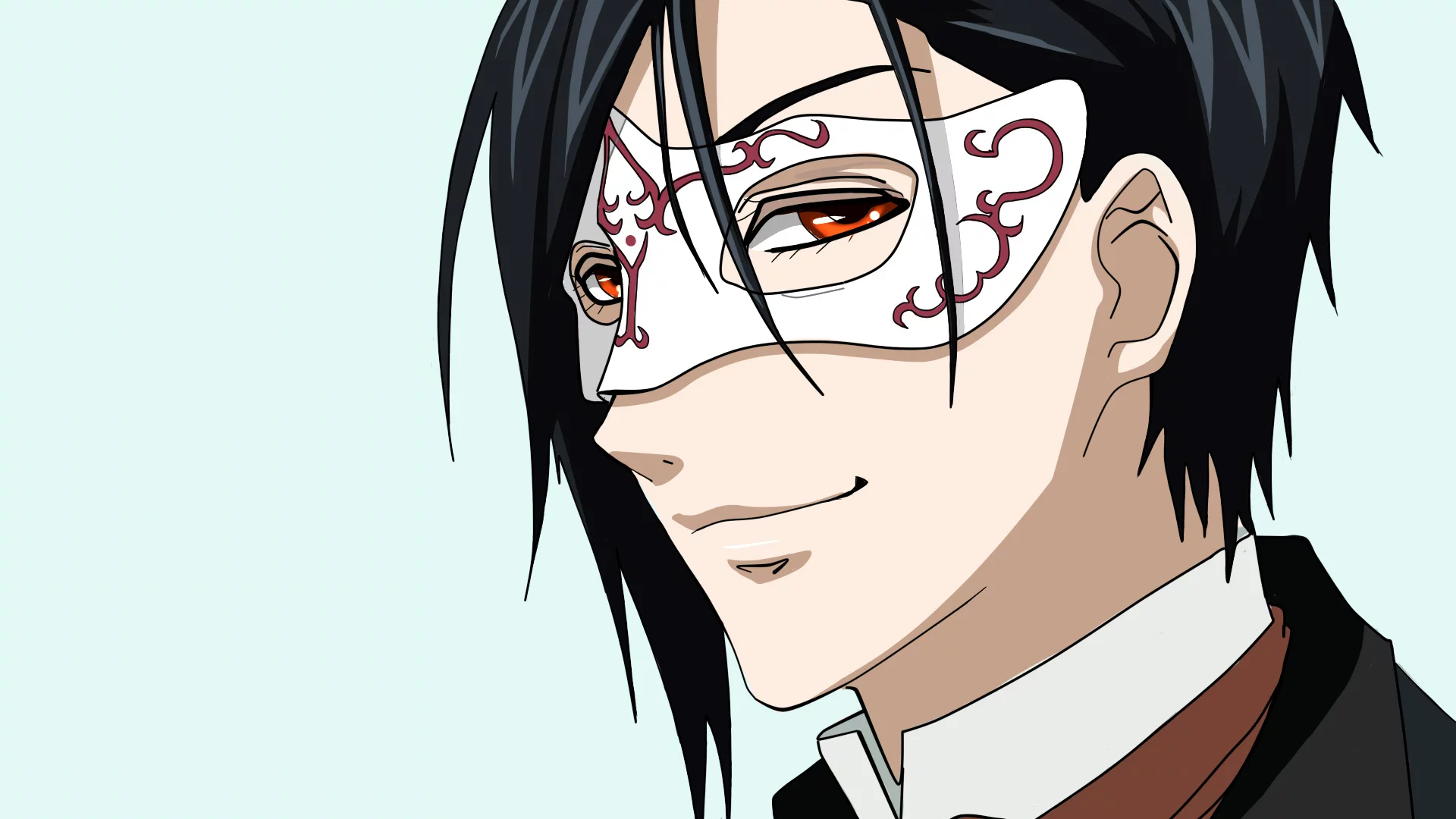 маска, black butler, kuroshitsuji, mask, себастьян, темный дворецкий, sebastian