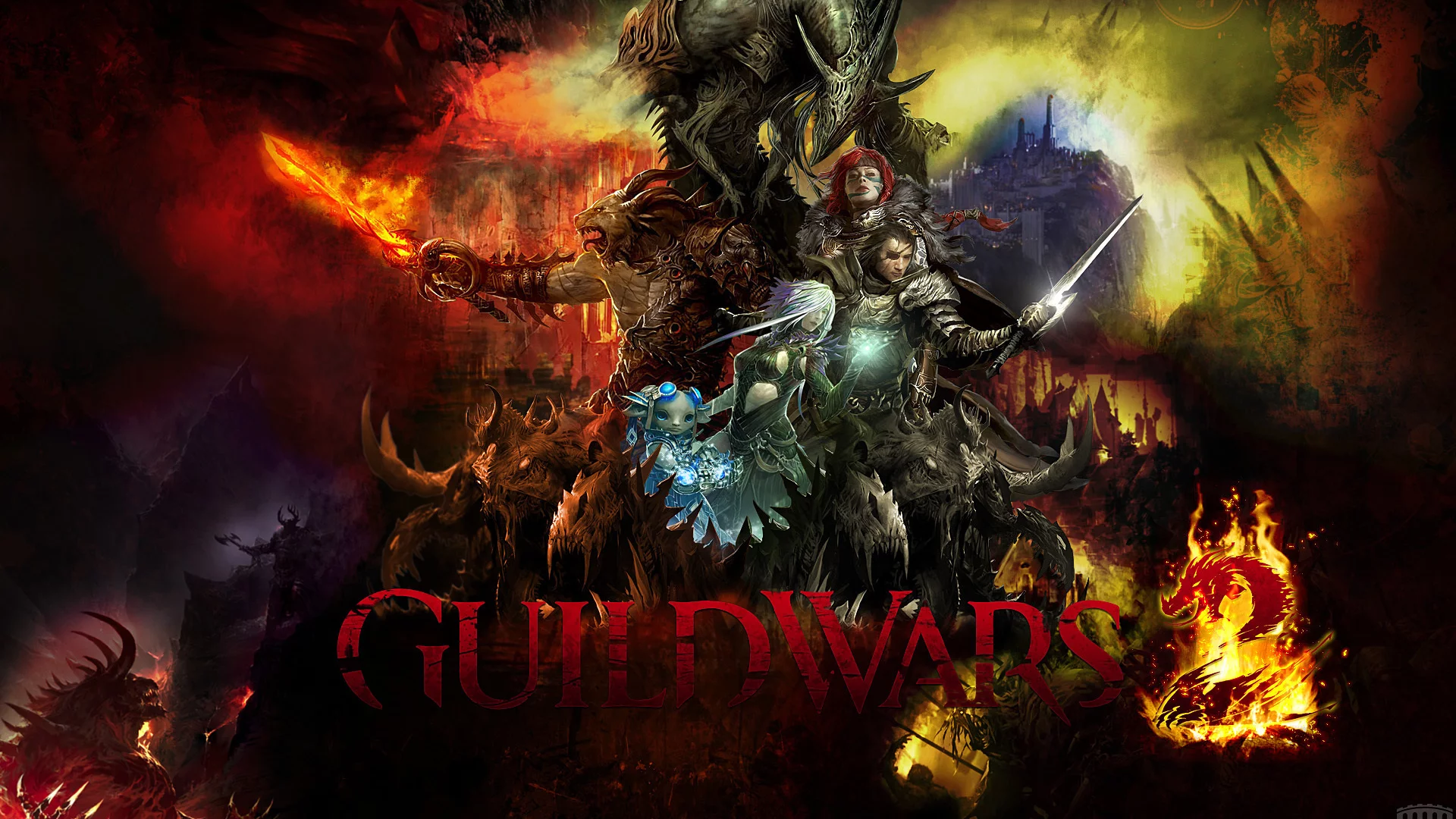 арт, войны, текстура, guild wars 2, монстры