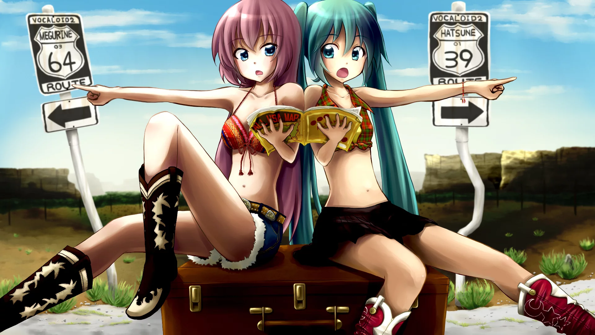 megurine luka, hatsune miku, вокалойд