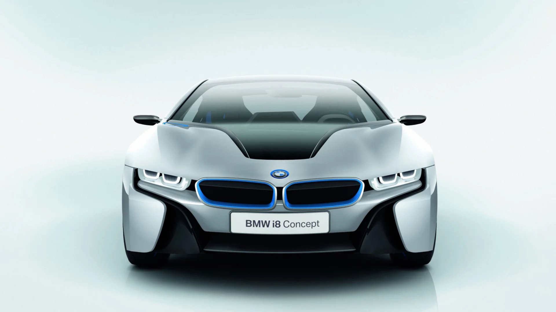 concept, i8, широкоформатные, бмв, фон, капот, bmw, концепт, фары, голубой, обои 2560х1600
