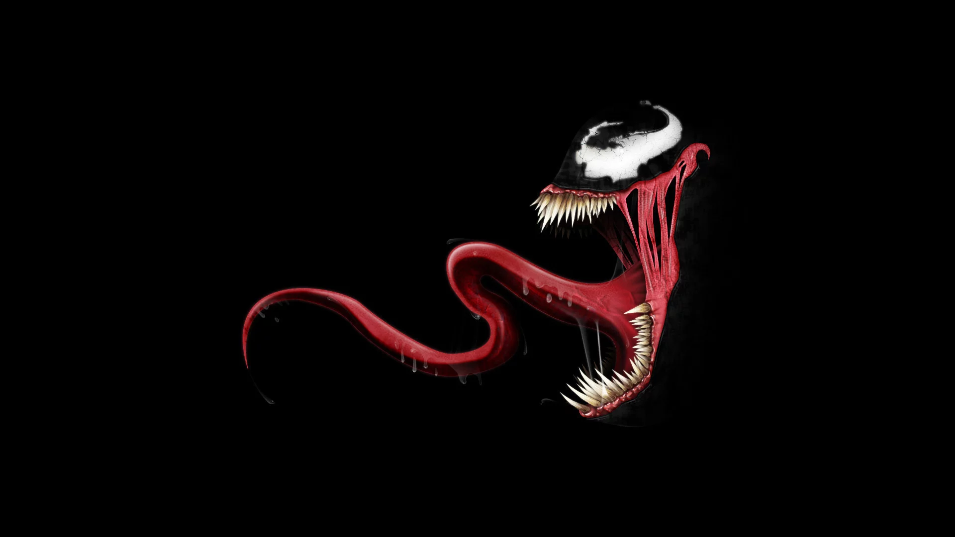 venom, чёрный, язык