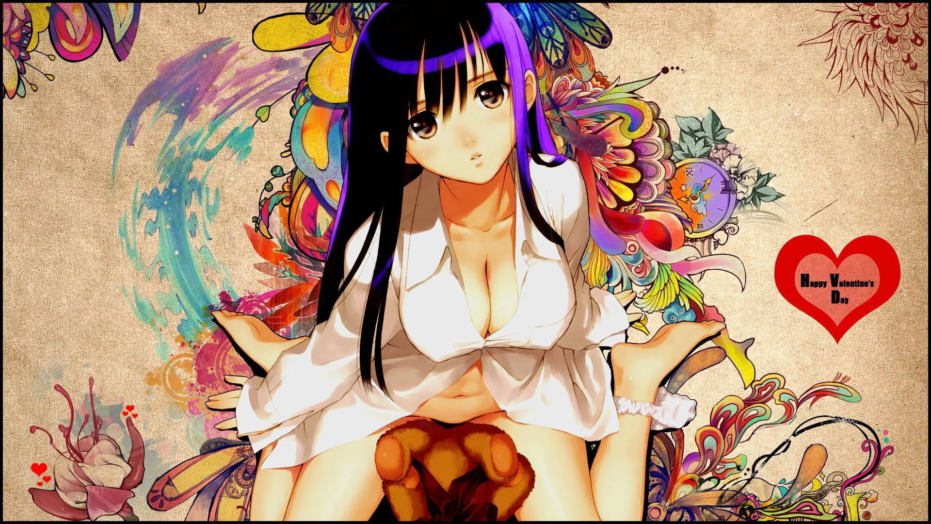 рубашка, мишка, tony taka, девушка