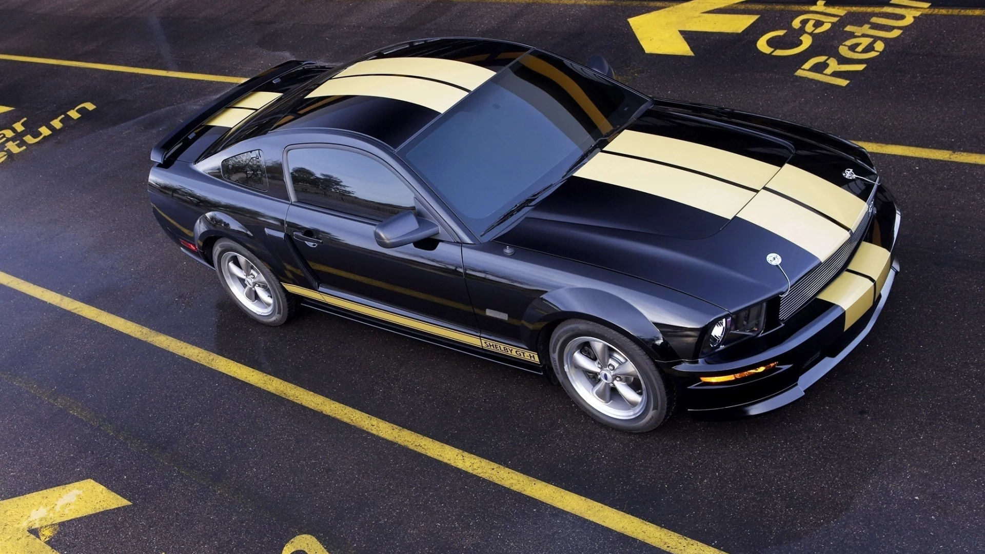 mustang, чёрный, ford