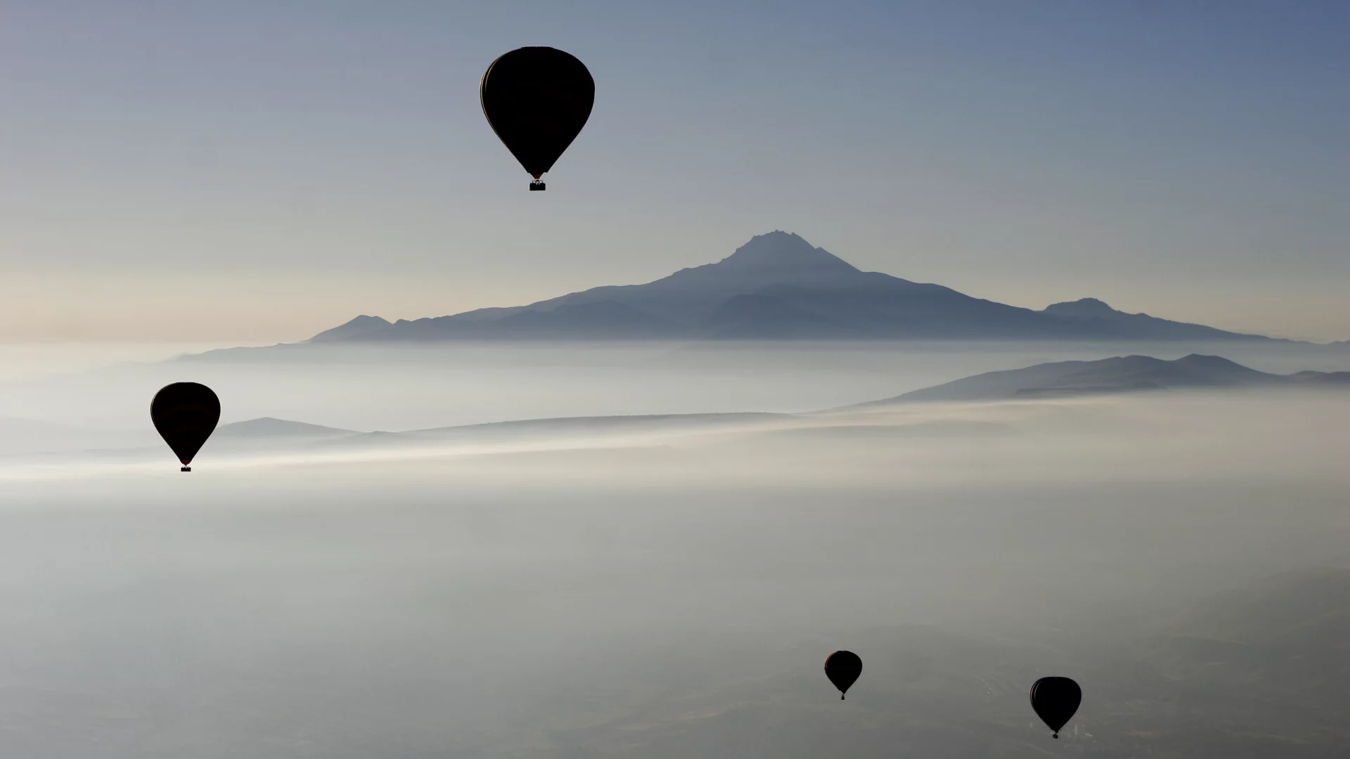 пейзажи, высота, города, воздушные шары, balloons, воздушный шар, спорт, горы, полёт, небо