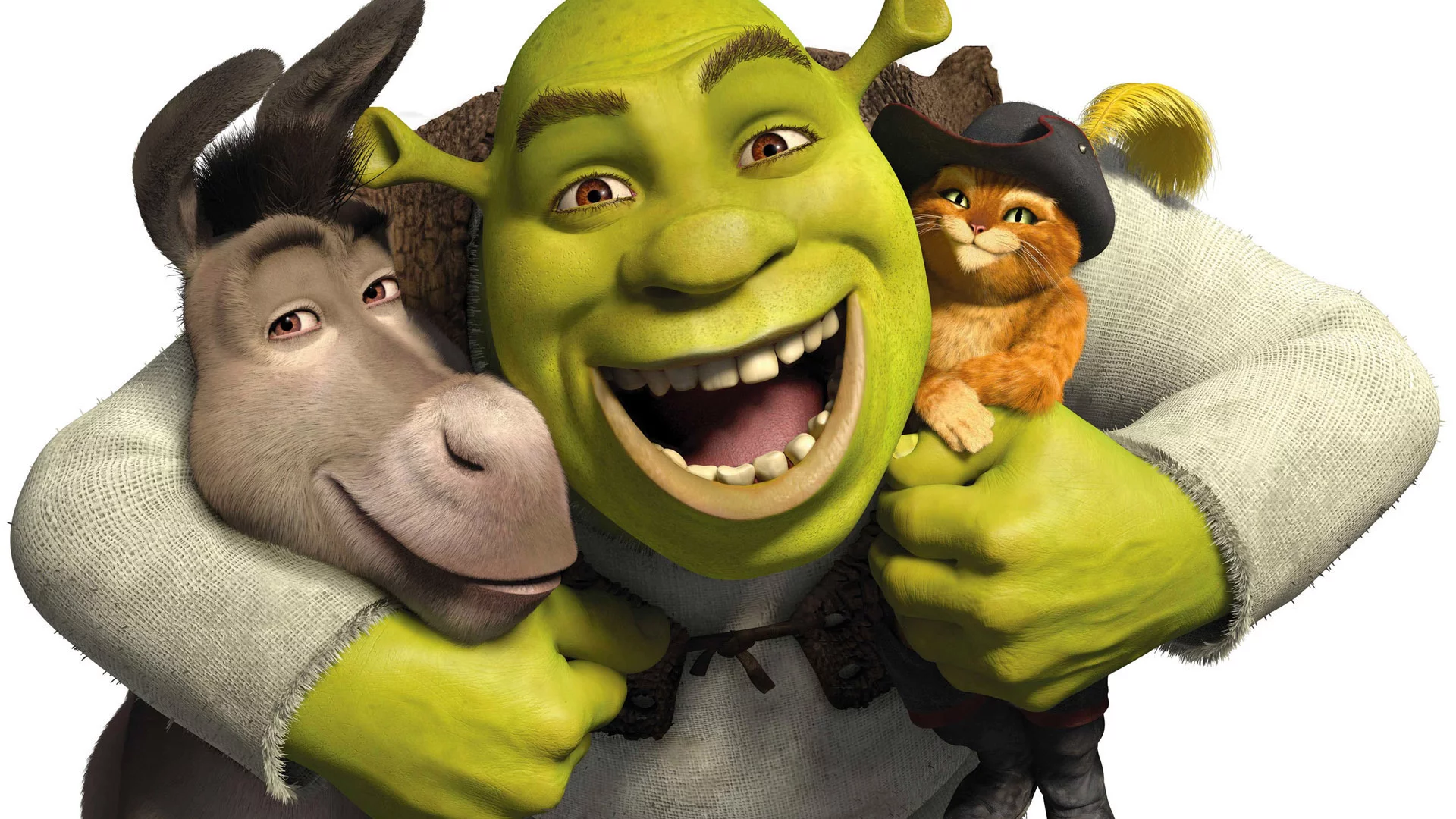 shrek, мультик, анимация, шрек, кот в сапогах, осел