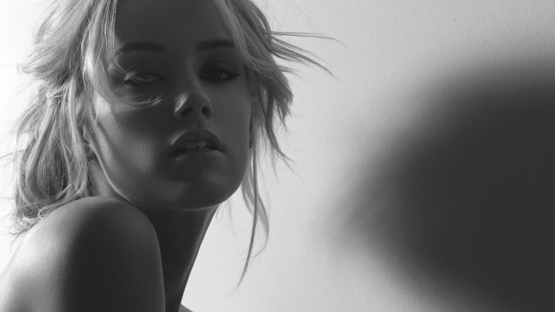 девушка, models, чб, актриса, фото, взгляд, amber herd