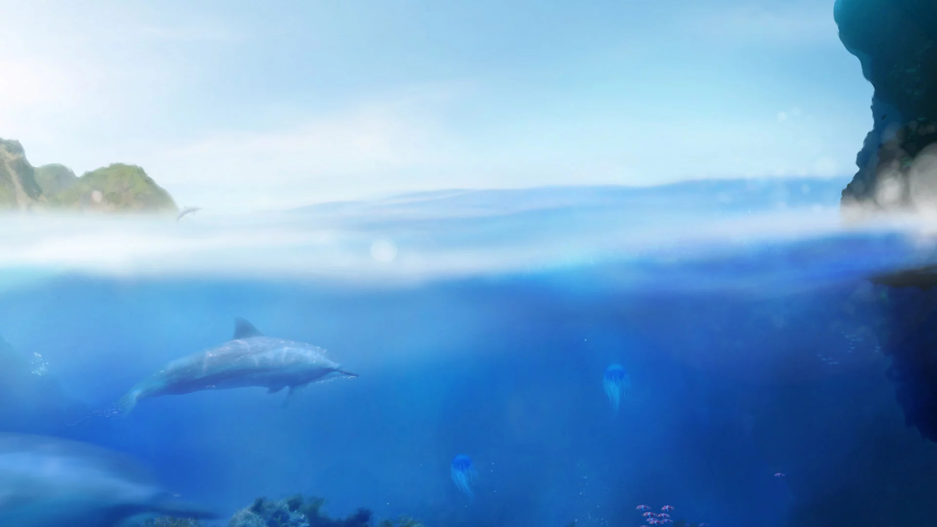 игры, вода, games, дельфин, медузы, рыбы, ecco the dolphin, море