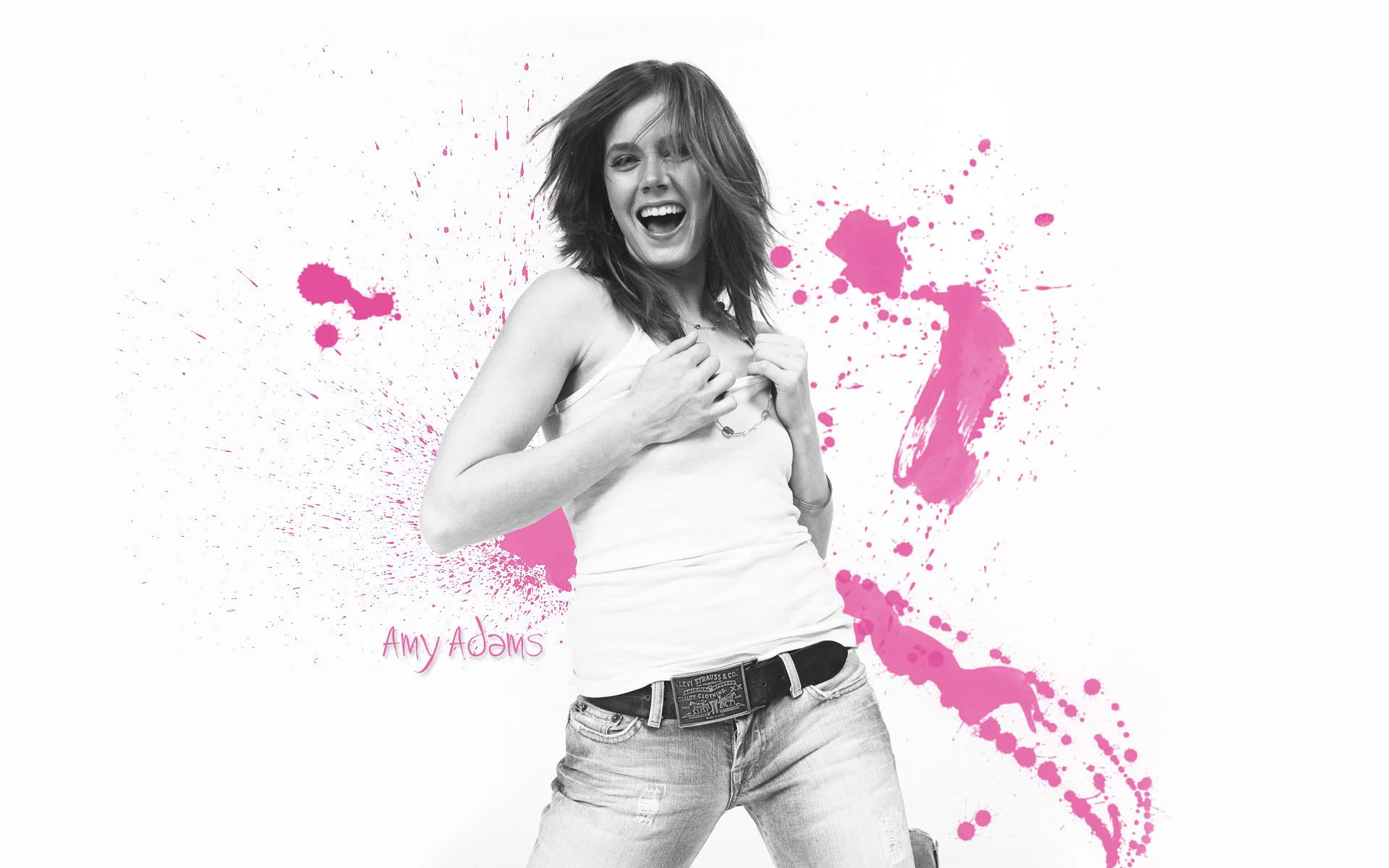 джинсы, белый фон, радость, красивая, эми адамс, amy adams, смех