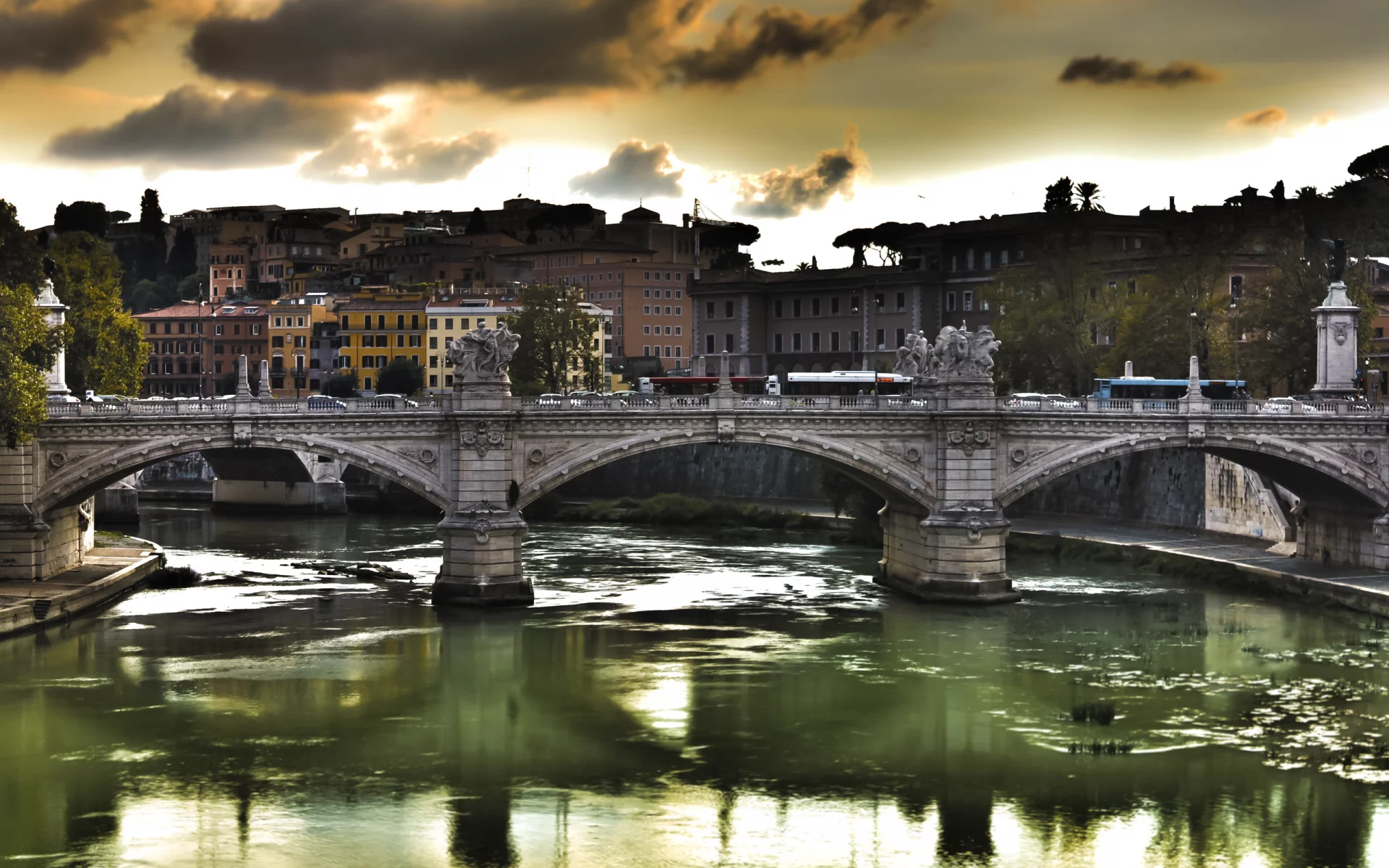 ponte vittorio, рим, мост