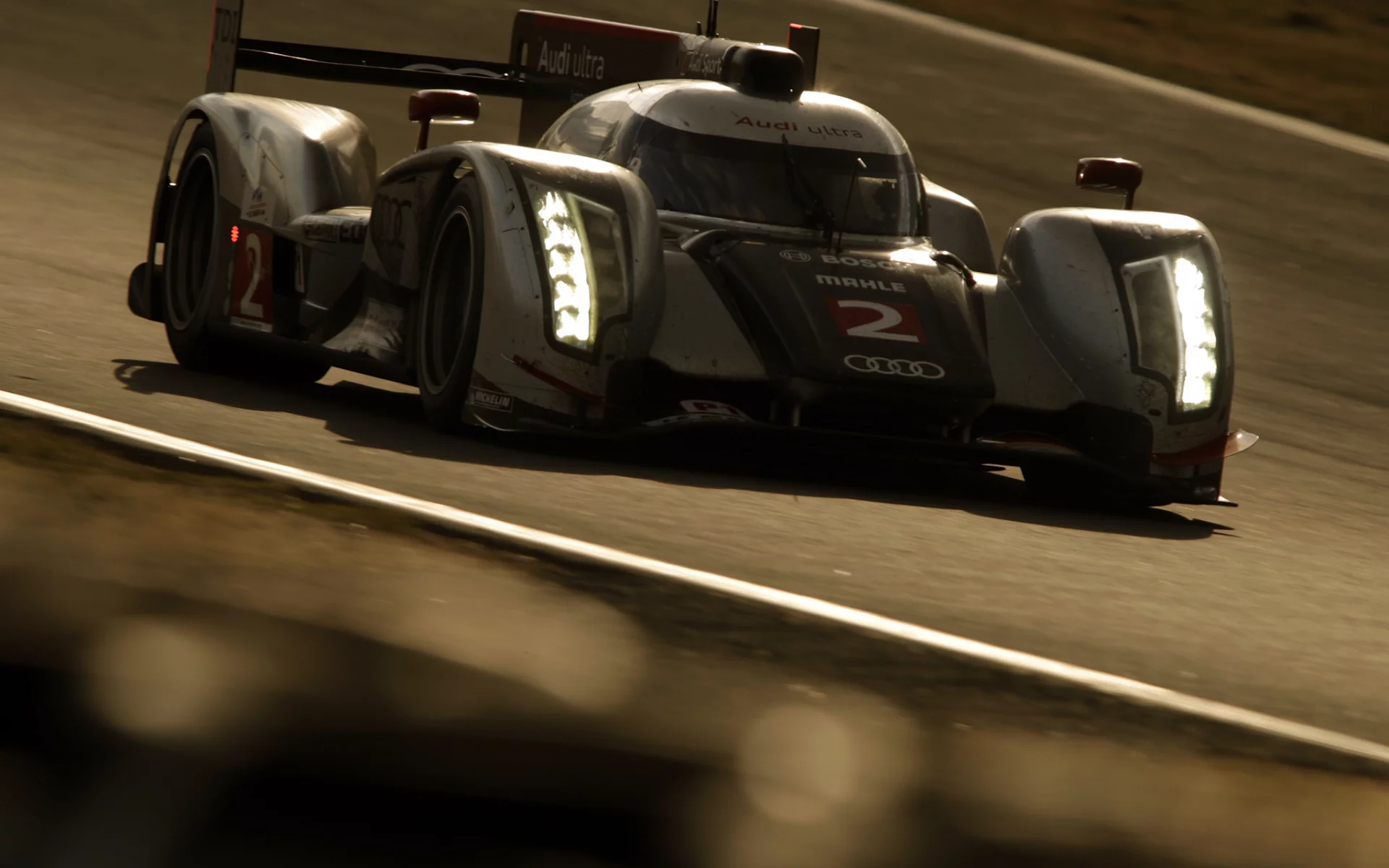 audi, ауди, r18, гоночный болид, tdi, ле-ман, фары