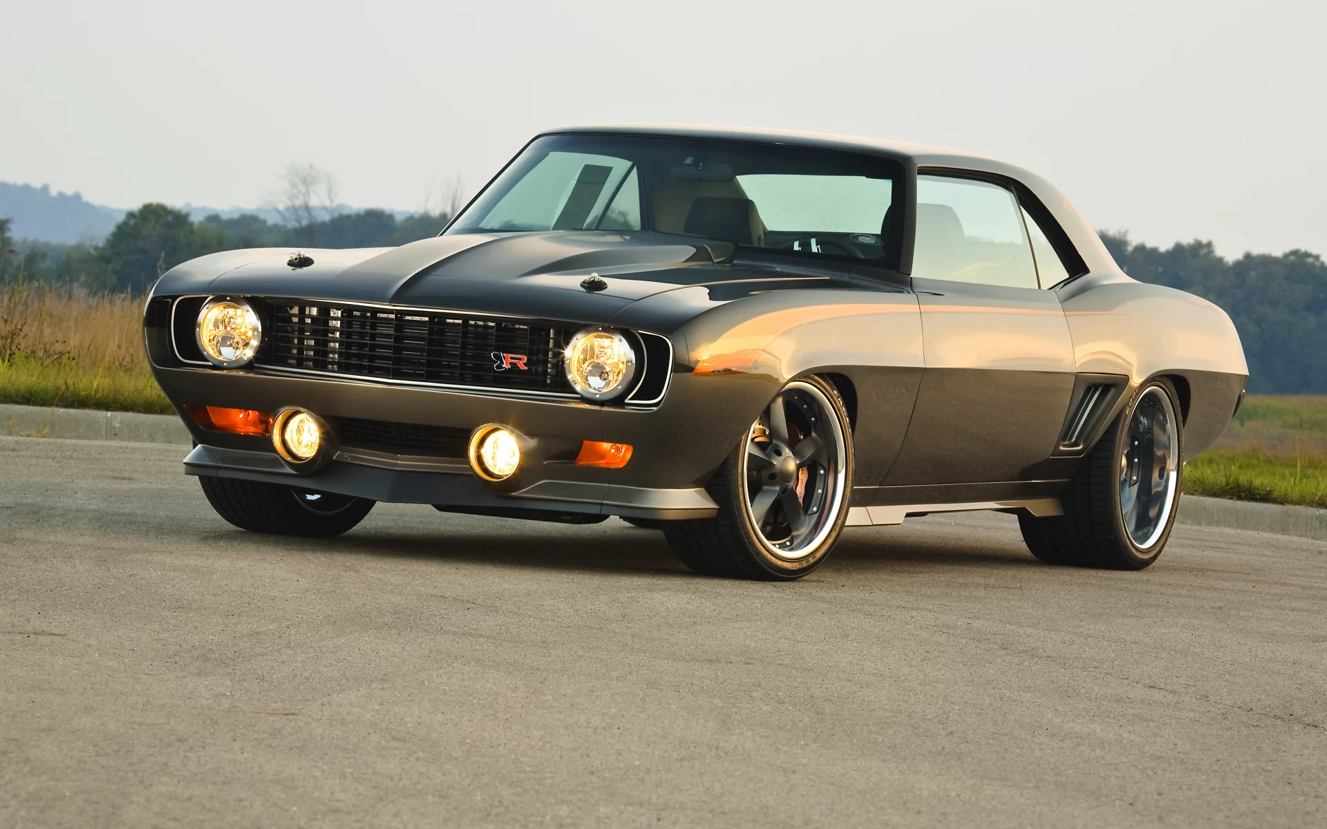шевроле, cars, chevrolet, wallpaper, muscle car, r, razor, camaro, машина, ретро, камаро, 1969, авто, blue, обои