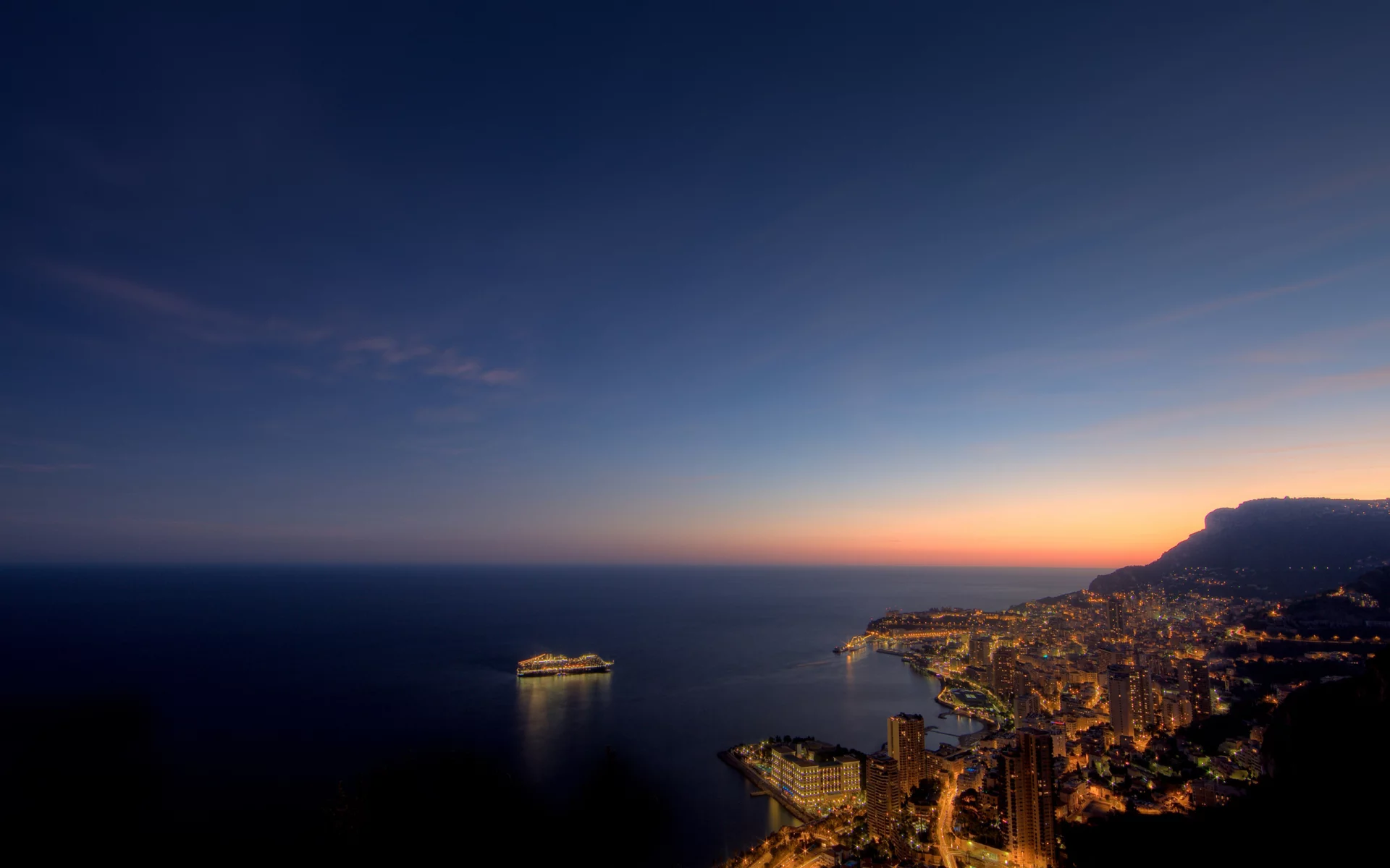ночь, монако, monaco