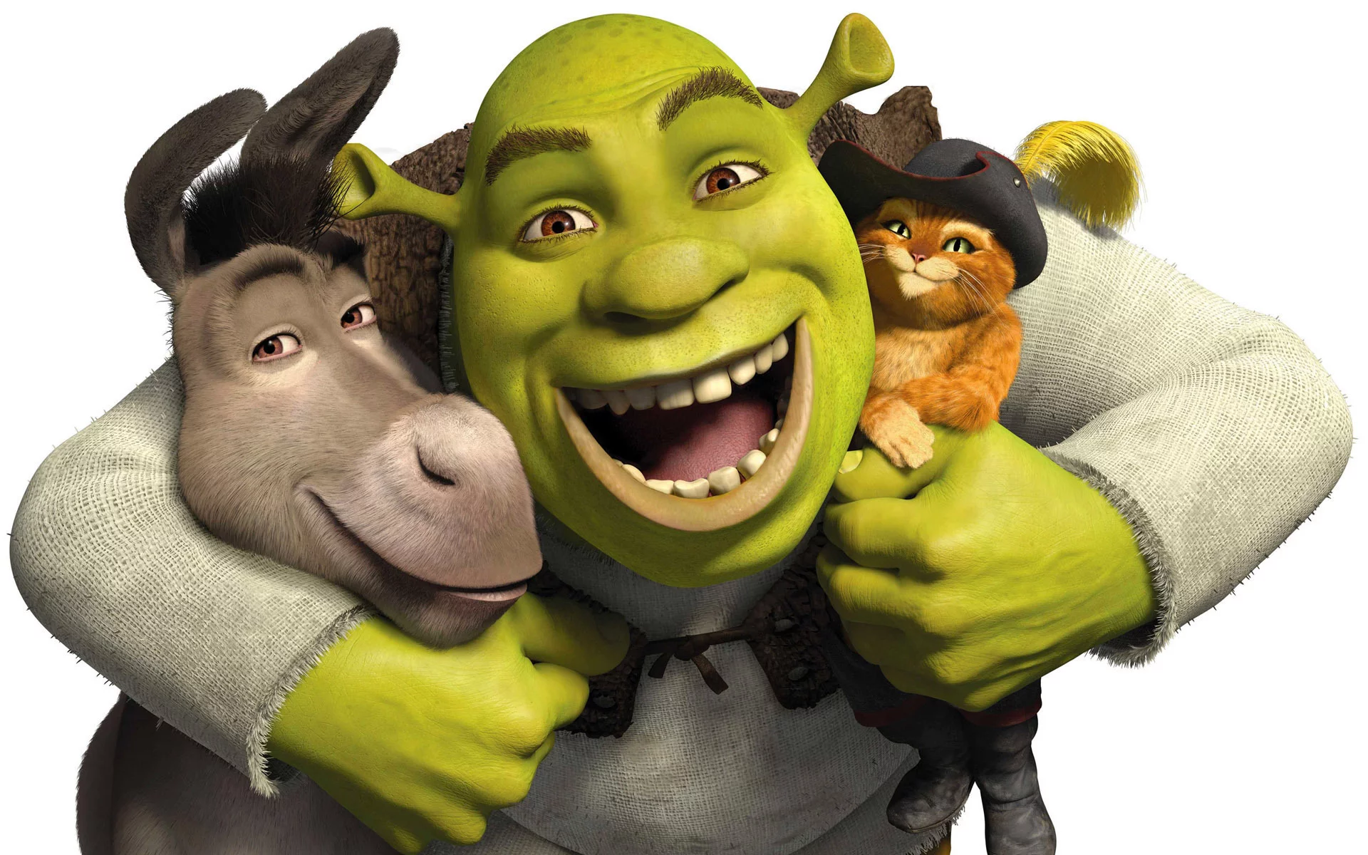 shrek, мультик, анимация, шрек, кот в сапогах, осел