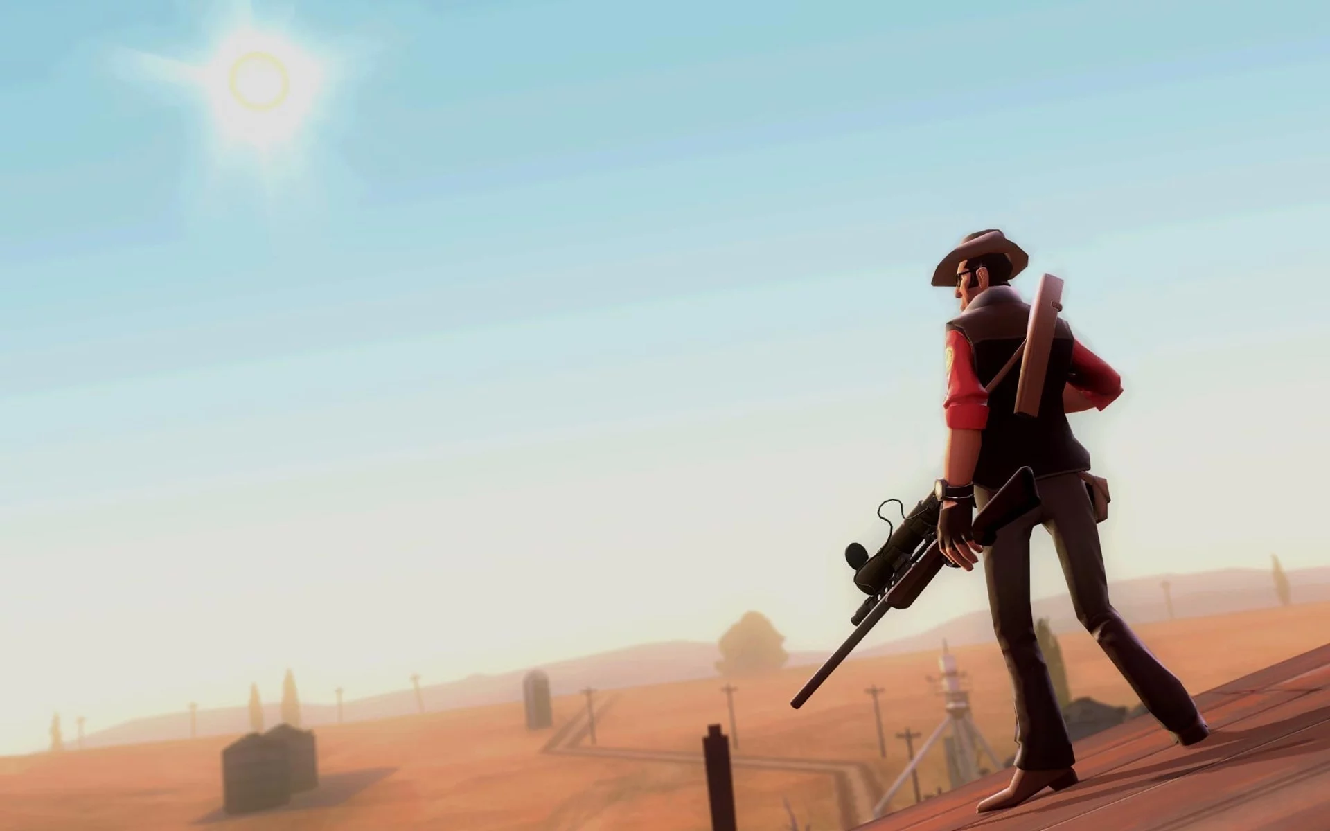снайпер, каньон, игра, team fortress 2