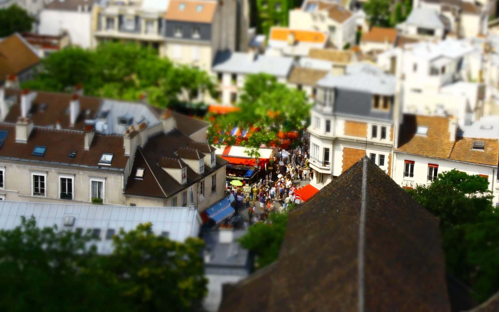 париж, tiltshift, люди, дома