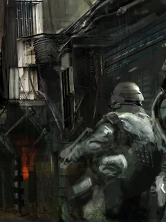улица, люди, оружие, маски, игра, солдаты, killzone 2