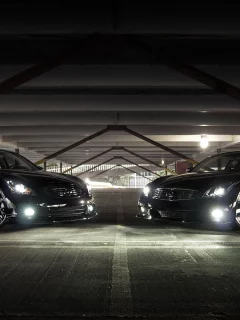 infiniti, инфинити, чёрный, гараж