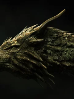 dragon, head, concept