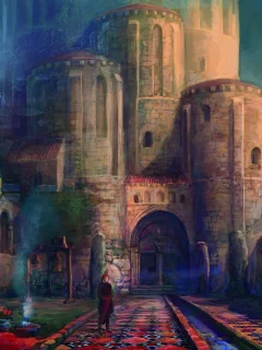 ведьмак 2, монастырь, человек, the witcher 2, обелиск, колокола