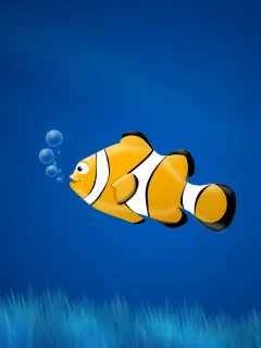 рыбка, crown fish, пузыри