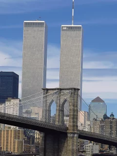 wtc, небоскребы, new york, втц, нью-йорк, обои, world trade center, манхэттен, wallpaper, 11 сентября, мост, башни-близнецы, manhattan, twin towers
