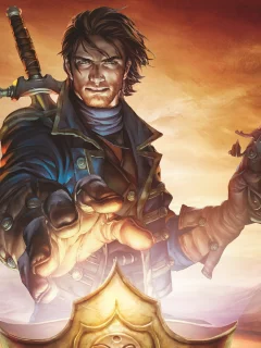 fable 3, меч, пистоль, artwork, парень, корона