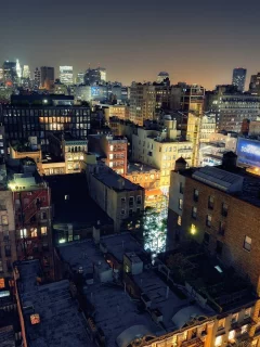 usa, lower manhattan, noho on down, ночь, night, new york city, нью-йорк, огни, roof, nyc