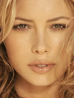 jessica biel, лицо, взгляд, губы, блондинка, кудрявая