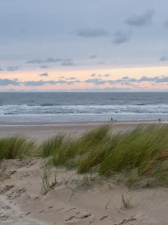 дюны, море, закат