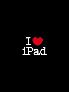 i love ipad, текст, minimalism, black