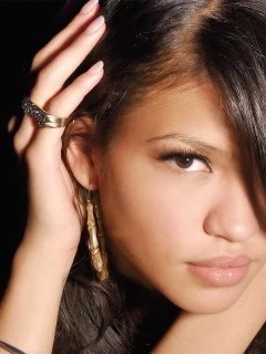 cassie ventura, лицо, взгляд, брюнетка, портрет