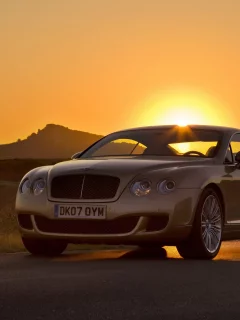 sunset, continental gt speed, bentley