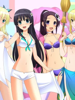 matsumae ohana, harukaze asuna, девушки, hinamori amu, saber, kashiwazaki sena