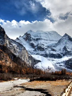 небо, горы, hdr