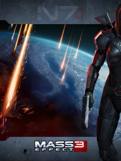 костюм, оружие, шепард, игра, женщина, female, shepard, mass effect 3