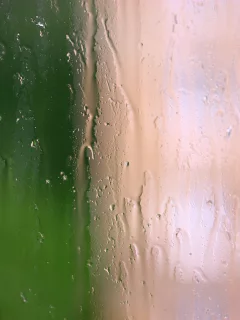 стекло, окно, капли, дождь, макро, фон, зеленый, бежевый, коричневый