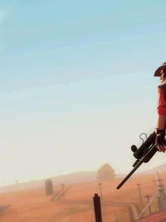 снайпер, каньон, игра, team fortress 2