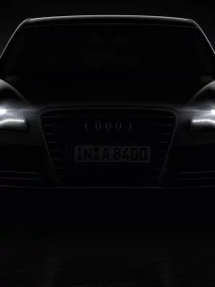 audi, фары, темно, авто