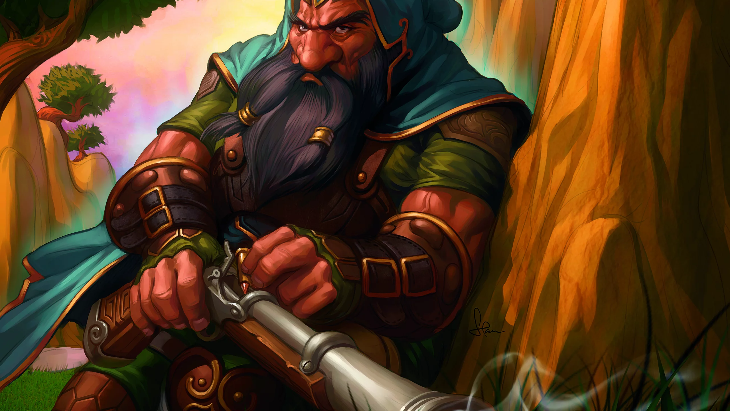 дворф, dwarf, world of warcraft, охотник, ружье, hunter