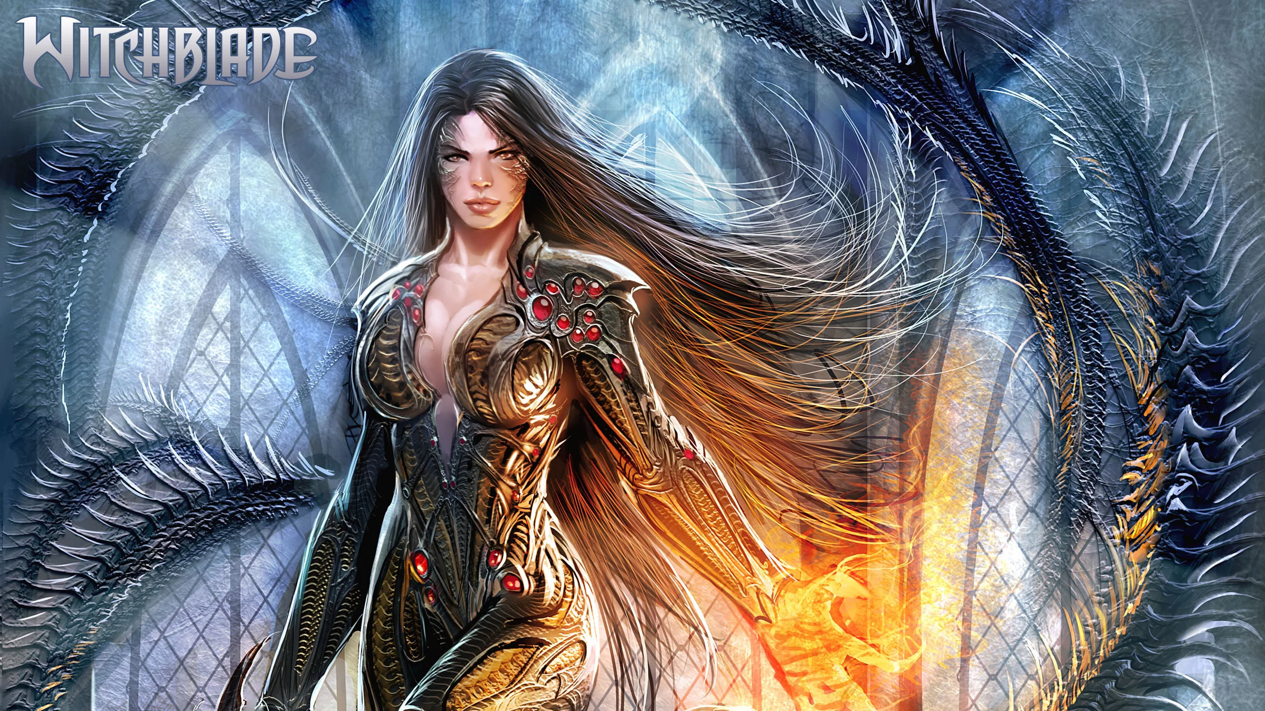 комикс, witchblade, девушка, взгляд, comix, тело, волосы