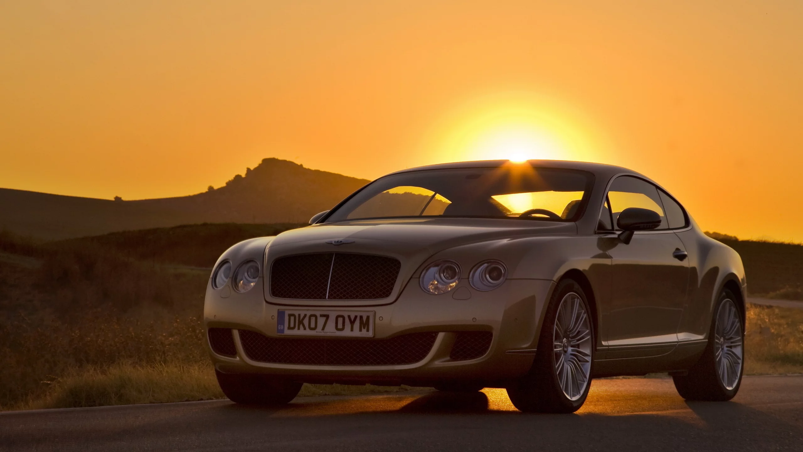 sunset, continental gt speed, bentley