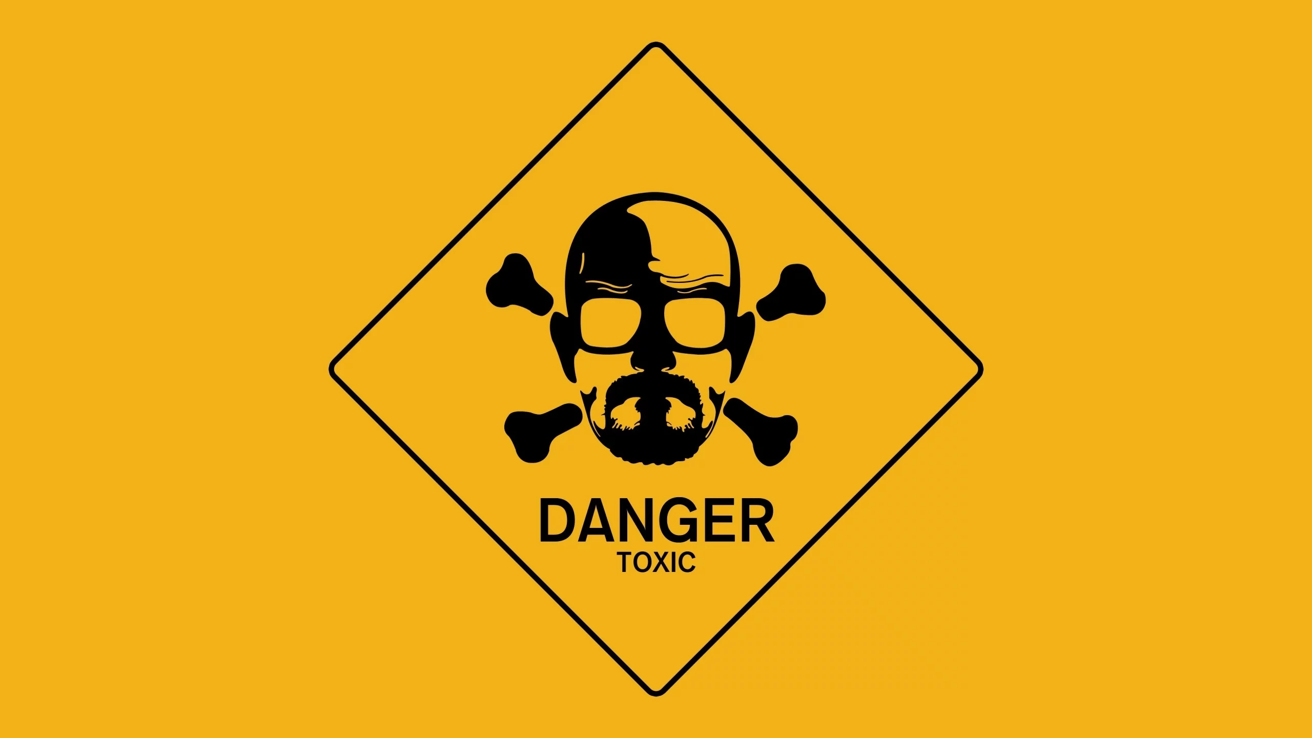 минимализм, danger, bryan cranston, breaking bad, знак, toxic, walter white, во все тяжкие