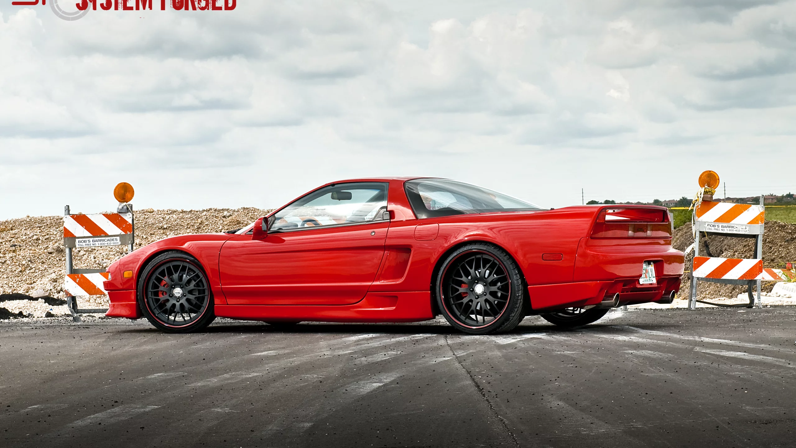 sf system forged, nsx, красная, задняя часть, red, акура, acura