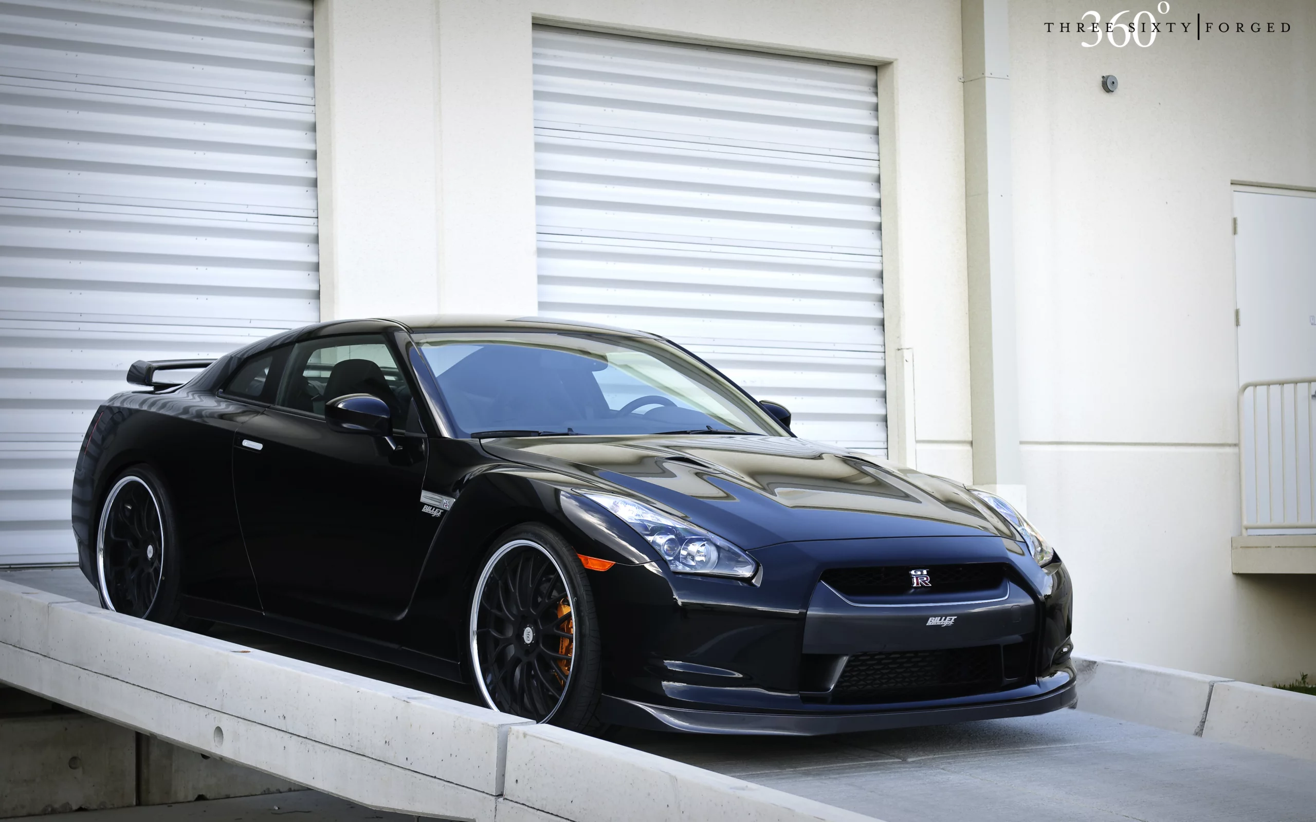 gt-r, ниссан, чёрный, 360 three sixty forged, black, передняя часть, nissan