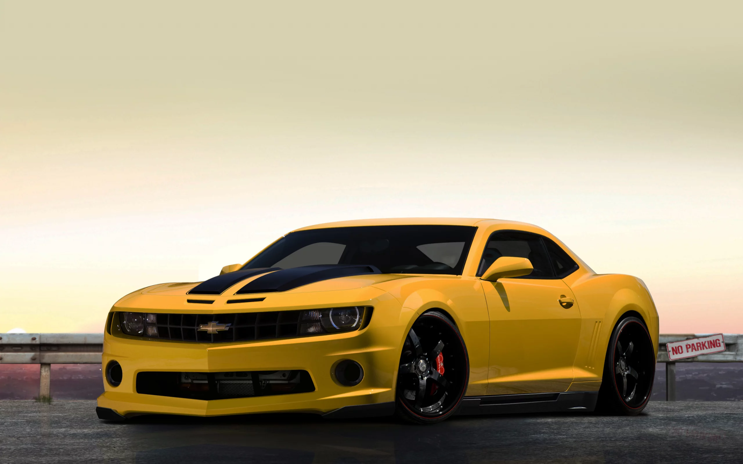 chevrolet, жёлтый, camaro
