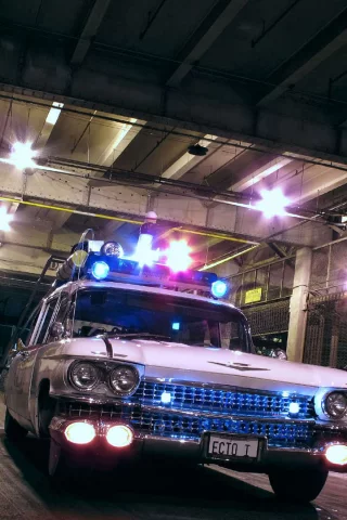 ghostbusters, фильмы, ecto-1, cadillac miller meteor, охотники за привидениями