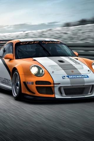2011, порше, обои, porsche, порш, трек, авто, трасса, 911 gt3 r hybrid