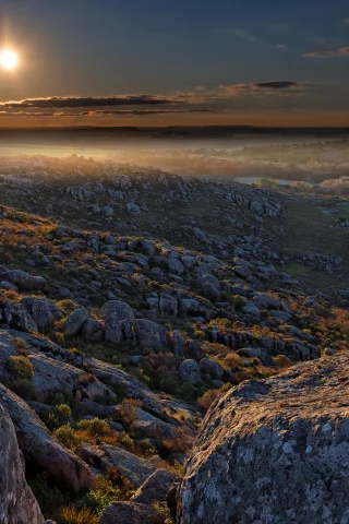 камней, долина, солнце