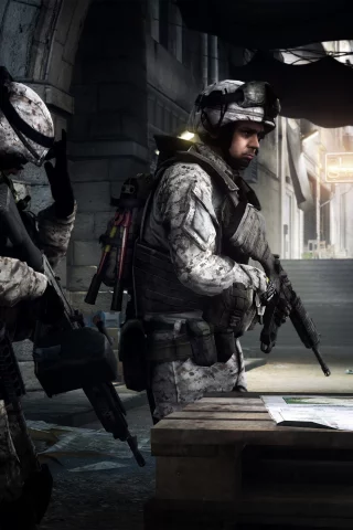 отряд, карта, поле сражений, gamewallpapers, бойцы, командир, ea, инструктаж, battlefield 3, солдаты